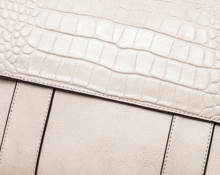 Chancery Lane Croc-Embossed Top Handle Bag - LuxeVine London