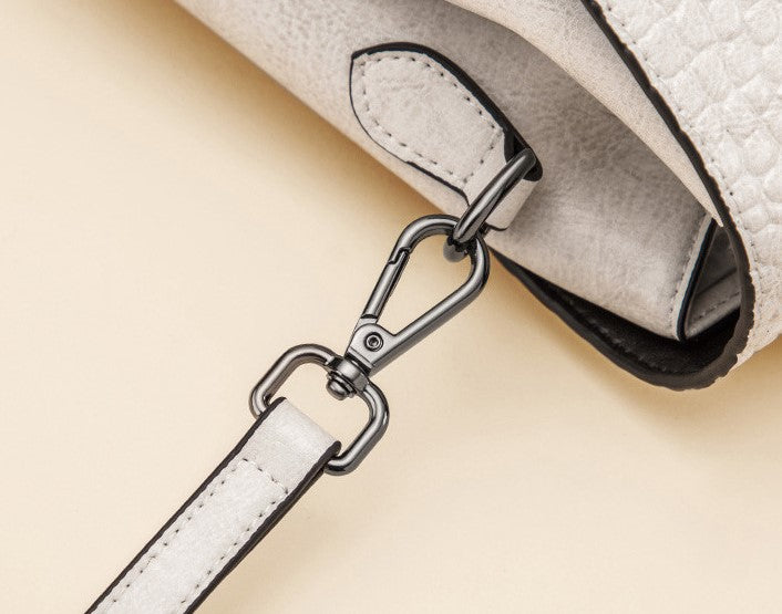 Chancery Lane Croc-Embossed Top Handle Bag - LuxeVine London