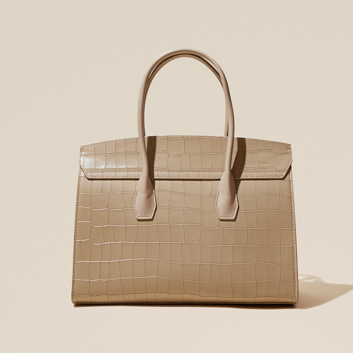 Russell Square Croc-Embossed Top Handle Bag - LuxeVine London